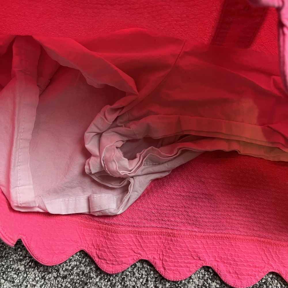 Lilly Pulitzer‎ Skirt Womens 10 Pink Button Front Scallop Hem Textured Mini - Picture 2 of 8